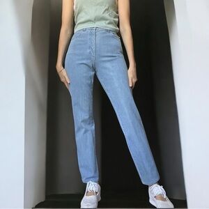 Escada Vintage Light Blue High Waist Straight Leg Jeans Women’s 26 Made in Italy